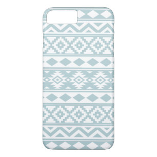 Aztec Essence Ptn IIIb Duck Egg Blue & White iPhone 8 Plus/7 Plus Case