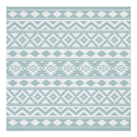 Aztec Essence Ptn IIIb Duck Egg Blue & White