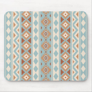 Aztec Essence V Ptn IIIb Blue Cream Terracottas Mouse Mat
