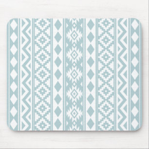 Aztec Essence V Ptn IIIb Duck Egg Blue & White Mouse Mat