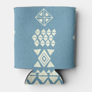 Aztec Ethnic: Blue Geometric Seamless. Can Cooler