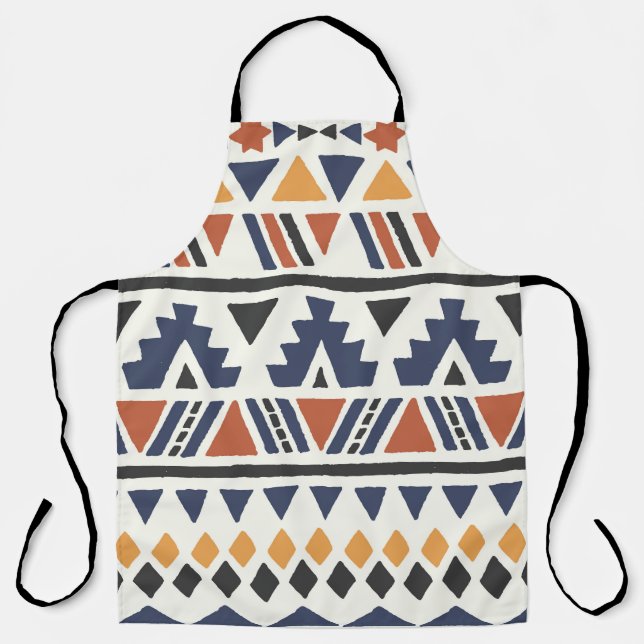 Aztec Ethnic: Hand Drawn Seamless Apron (Front)