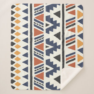 Aztec Ethnic: Hand Drawn Seamless Sherpa Blanket