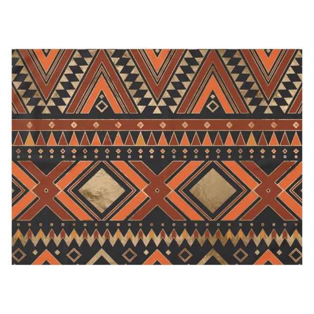 Aztec Ethnic Pattern Art Tablecloth (Front (Horizontal))