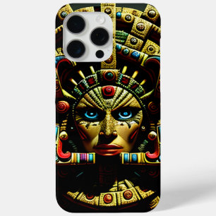 Aztec Face Pattern Four iPhone 15 Pro Max Case