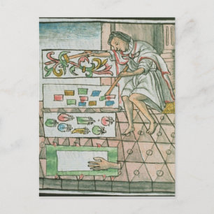 Aztec feather artisan postcard