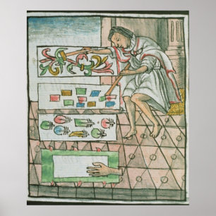 Aztec feather artisan poster