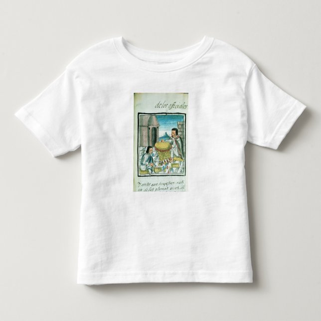 Aztec feather artisans at work toddler T-Shirt (Front)