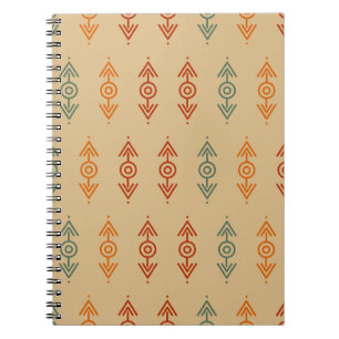 Aztec Geometric Blue And Orange Tribal Southwester Notebook