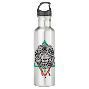 Aztec Geometric Lion Portrait 710 Ml Water Bottle