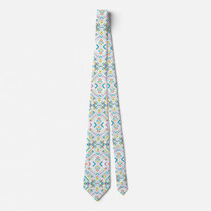 Aztec geometrical abstract pattern tie