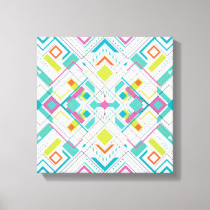Aztec geometrical pattern canvas print
