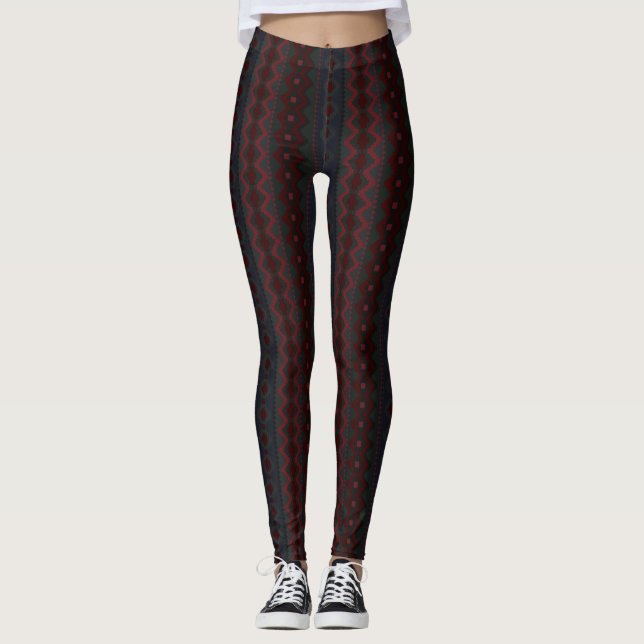 Aztec Geometrics Leggings (Front)