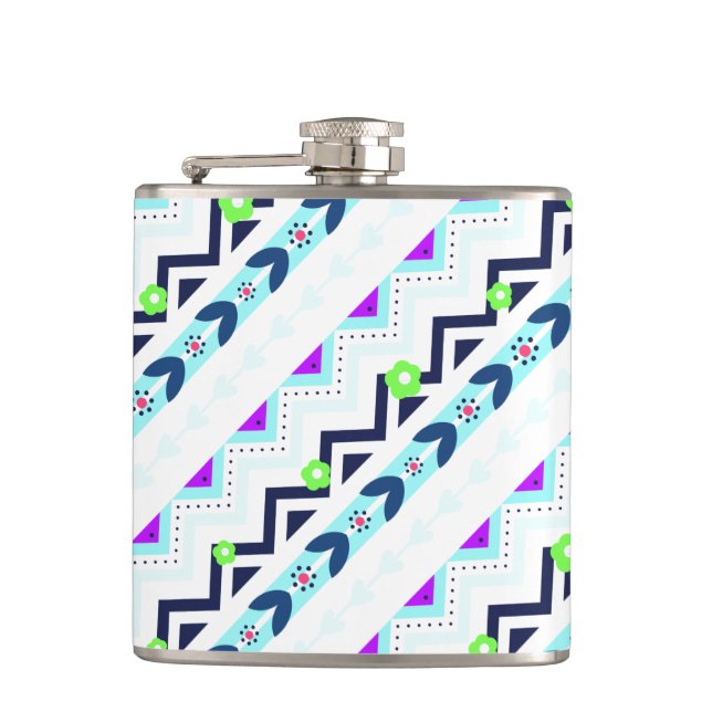 Aztec Girl Hip Flask (Front)
