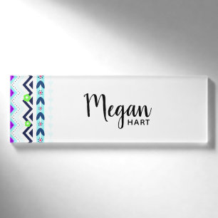 Aztec Girl Name Tag