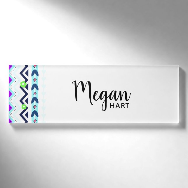 Aztec Girl Name Tag (Front)