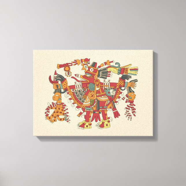 Aztec god canvas print (Front)