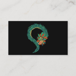 Aztec God Quetzalcoatl Snake Dragon Inca Maya Civi Business Card