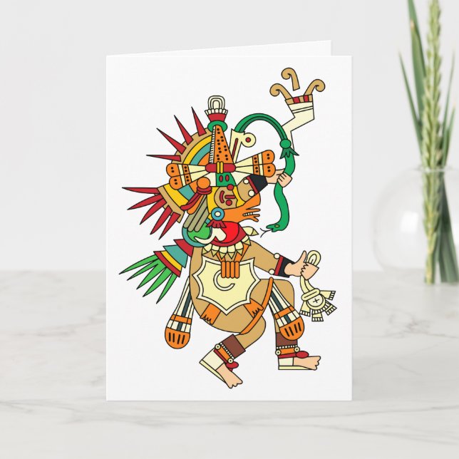 Aztec God Quetzalcoatl Thank You Card (Front)
