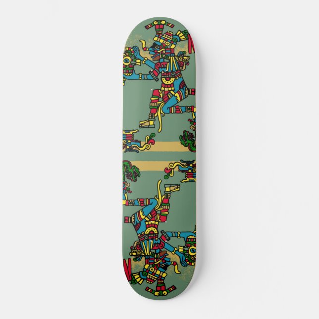 Aztec God Skateboard (Front)