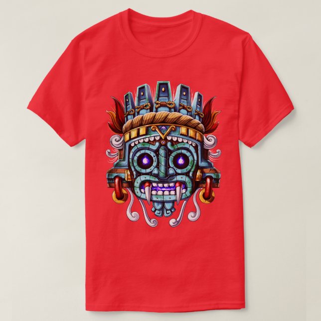 Aztec God Tlaloc T-Shirt (Design Front)