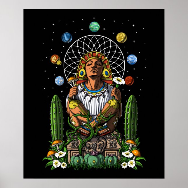 Aztec God Xochipilli Poster (Front)