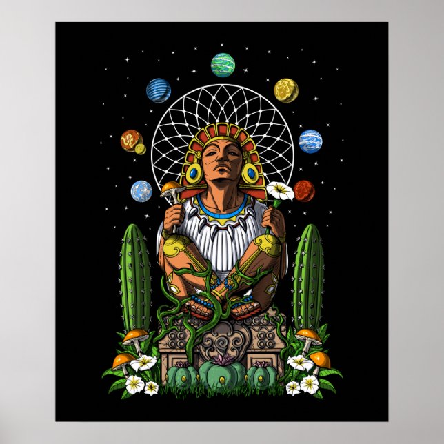 Aztec God Xochipilli Poster (Front)