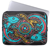 Aztec God Xolotl Fighting Jaguar Battle Tribal Art