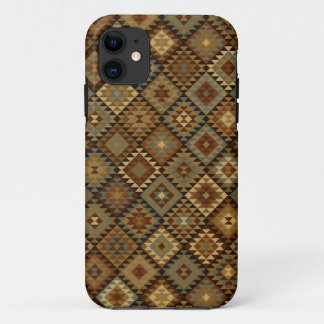 Aztec Gold and Bronze Inspired Pattern iPhone 11 Case