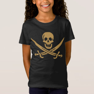 Aztec Gold Skull & Cutlass Pirate Calico Jack T-Shirt