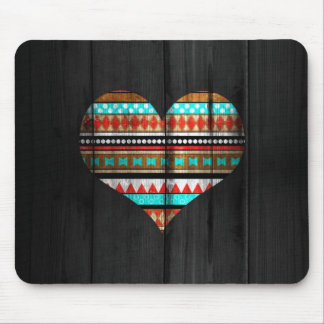 Aztec heart mouse mat