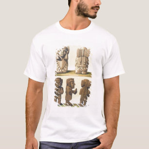 Aztec Idols, Mexico (colour lithograph) T-Shirt