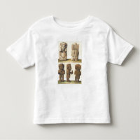 Aztec Idols, Mexico (colour lithograph)