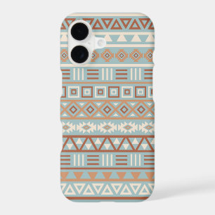 Aztec Influence Pattern Blue Cream Terracottas
