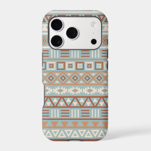 Aztec Influence Pattern Blue Cream Terracottas