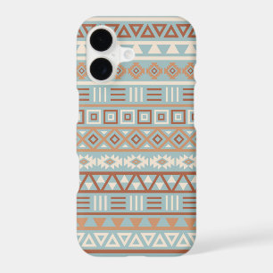 Aztec Influence Pattern Blue Cream Terracottas