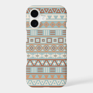 Aztec Influence Pattern Blue Cream Terracottas