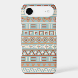 Aztec Influence Pattern Blue Cream Terracottas