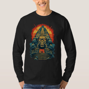 Aztec Inka Maya Mystic Jungle Temple Pyramid Graph T-Shirt