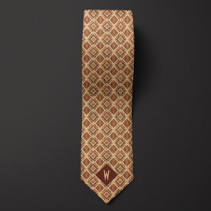 Aztec-Inspired Diamond Pattern Tie