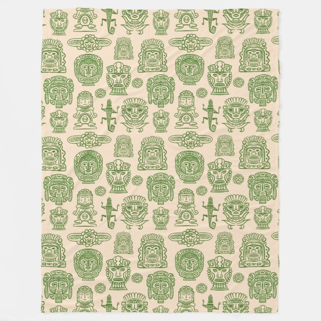 Aztec Inspired Pattern Fleece Blanket (Front)