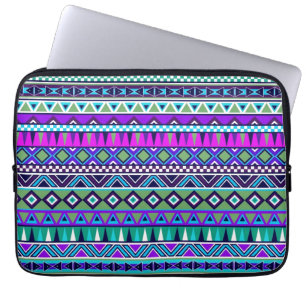 Aztec inspired pattern laptop sleeve