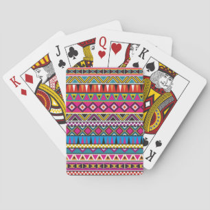 Aztec inspired pattern playing cards