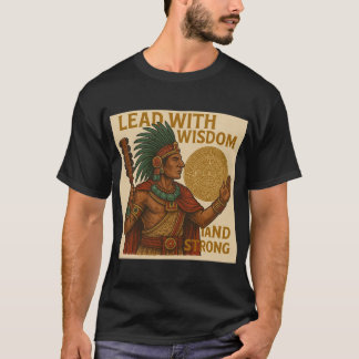 Aztec Inspired Warrior Tee – Brown & Gold