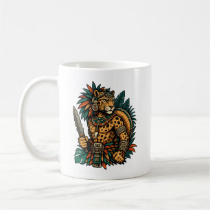 Aztec Jaguar Tribal Warrior Coffee Mug