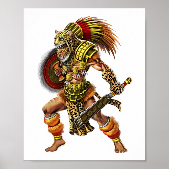 Aztec Jaguar Warrior Poster (Front)