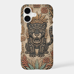 Aztec Jaguar Warrior Tribal Jungle Pattern