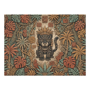 Aztec Jaguar Warrior Tribal Jungle Pattern Photo Print