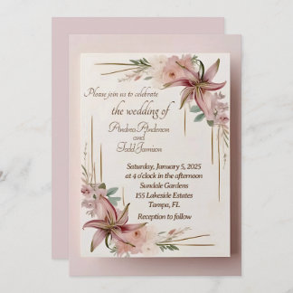 Aztec Lilly Invitation