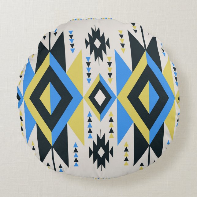 Aztec Links Round Cushion (Front)